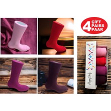 Happy Body (Art...: 35263-2) Neon Color Bayan Organik 4 Çift Özel Kutulu Ekonomik Paket