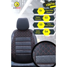Kethline Fiat Palio Uyumlu Kırmızı Oto Koltuk Kılıfı (Tam Takım Ön Arka Araç Koltuk Kılıfı)