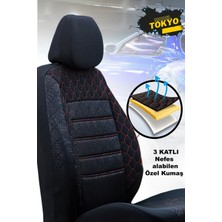 Kethline Seat Alhambra Uyumlu Kırmızı Oto Koltuk Kılıfı (Tam Takım Ön Arka Araç Koltuk Kılıfı)