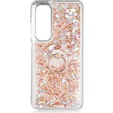 Kip GSM Xiaomi Mi Note 10 Lite Kılıf Sulu Simli Yüzüklü Kapak