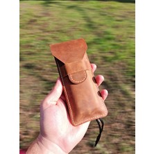 FH Leather Goods Hakiki Deri Boyun Askılı Kalemlik