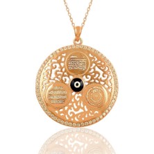 Htc Gümüş Sepeti Ayetel Kürsi Nazar Vekıtmir Dualı Gümüş Kolye