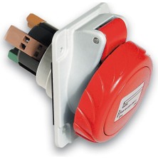 Schneider 5 x 32A Eğik Makine Prizi Hızlı Bağlantılı 380 Volt Trifaze Ip 67 PKY32F735