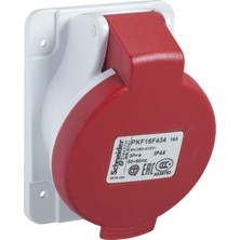 Schneider 5 x 16A Eğik Makine Prizi Ip 44 Trifaze 380 Volt PKF16F435