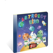 Kids Babies 3 Boyutlu Hareketli Kitap, Astronot Dino Hareketli Pop-Up Kitap