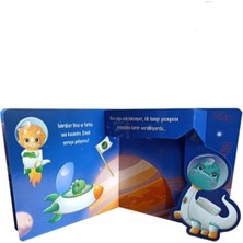 Kids Babies 3 Boyutlu Hareketli Kitap, Astronot Dino Hareketli Pop-Up Kitap