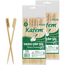 Kafem Çöp Şiş Yassı 15 cm 50'li Paket 5 Adet