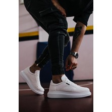 Rainon Store Beyaz Deri Yüksek Taban Outdoor Erkek Sneaker