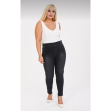 Moda Mark Real Kadın Beli Lastikli Kot Tayt Pantolon / Toparlayıcı /yüksek Bel /büyük-Küçük-Beden