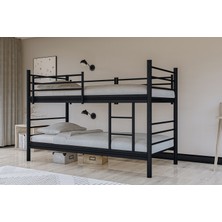 Metalia Gm 129 Level Ayrılabilir Çiftli Ranza Siyah 90X190