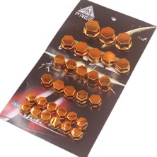 Motolinas Motosiklet Civata Süsü Civata Kapak Süsü 30 Parça Turuncu