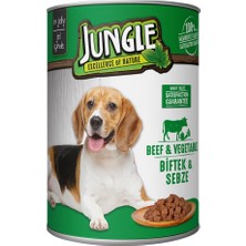 Jungle Köpek 415 gr Biftekli-Sebzeli Kons. 24 Adet