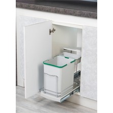 Starax S-2391 Teleskopik Raylı Plastik Gövde Çöp Kovası 16 1l Starax