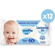 Molfix Izotonik Sulu Hassas Ciltler Islak Havlu 60 Adet x 12 Paket : 720 Adet