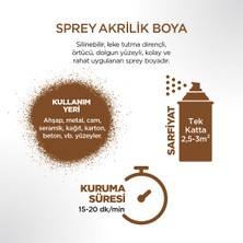 Polisan Akrilik Açık Kahve Sprey Boya 400 ml - RAL 8003