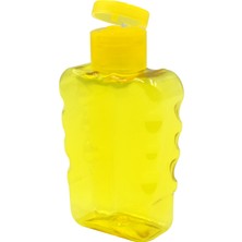 Deembro Boş Şişe 25 Adet 100ML Sarı Plastik Şişe +Fliptop Kapak Boş Şişe 100 ml Boş Kolonya Şişesi