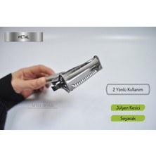 Afili Home Metal Turbo Jülyen Meyve ve Sebze Soyucu Kesici Doğrayıcı Soyacak