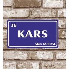 Hediyelikevi Metal Plaka Kars 36 Retro Poster 29 x 15 cm