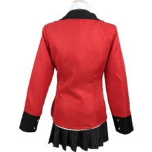 Anime Kakegurui Jabami Yumeko Cosplay Kostüm Japon Kırmızı Tam Set Okul Üniforması Cadılar Bayramı Karnaval Jk Etek Üniforma