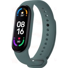 Hoffice Xiaomi Mi Band 5 ve Mi Band 6 Uyumlu Yüksek Kalite Silikon Kordon
