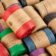 Sensy Premium 400 Metre Rafya Ip Çanta Ipi Raffia Ip Kağıt Ip Supla Ipi 250 Gram Rafya Ip