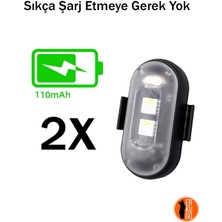 Erkugo Uzaktan Kumandalı 2'li Çakar Led/şarjlı Mini LED Işık/drone Işığı/anti Çarpışma Uyarı Işığı