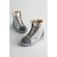 Aleza Shoes Su Geçirmez Kürklü Kız Çocuk Bot