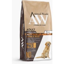 Animal World Berrinstore Animal World Kuzu Etli ve Pirinçli Yetişkin Köpek Maması 15KG
