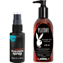 Hintohu Erkeklere Özel Sprey 50 Ml + Playboy Massage Oil Masaj Yağı 120 Ml