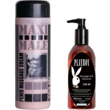 Hintohu Maxi Male Cream 200 Ml Ve 125 Ml Playboy Masaj Yağı