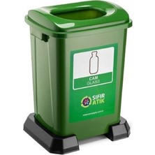 Şenyayla Sıfır Atık Geri Dönüşüm Kutusu 50 Lt Yeşil Cam