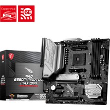 MSI MB MAG B550M MORTAR MAX WIFI AM4 DDR4 4600(OC) HDMI DVI 2X M.2 USB3.2 MATX ANAKART