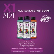 Polisan X1 Art Multisurface Hobi Boyası Bordo 120 ml