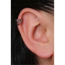 HD Piercing Üç Sıra Gizli Kilit Halka Silver Piercing