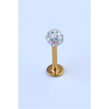 HD Piercing Disco Labret Gold Piercing