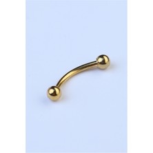 HD Piercing Düz Kaş & Rook Gold Piercing