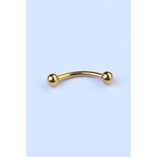 HD Piercing Düz Kaş & Rook Gold Piercing