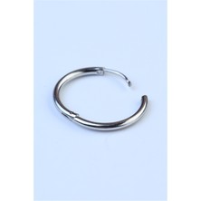 HD Piercing Düz Küpe (Ince) Büyük Boy Silver Piercing