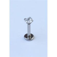 HD Piercing Yuvarlak Taş Küçük Boy Silver After