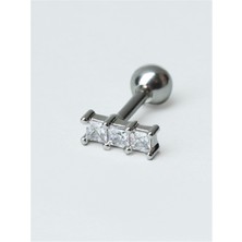 HD Piercing 3 Kare Baget Silver Piercing