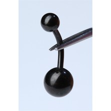 HD Piercing Düz Göbek Siyah Piercing