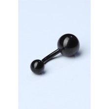 HD Piercing Düz Göbek Siyah Piercing