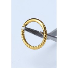 HD Piercing Hasır Gizli Kilit Küçük Boy Halka Gold Piercing