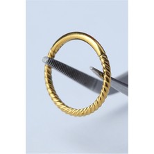 HD Piercing Hasır Gizli Kilit Orta Boy Halka Gold Piercing