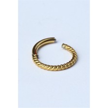 HD Piercing Hasır Gizli Kilit Orta Boy Halka Gold Piercing