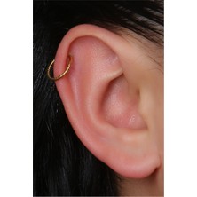 HD Piercing Hasır Gizli Kilit Orta Boy Halka Gold Piercing