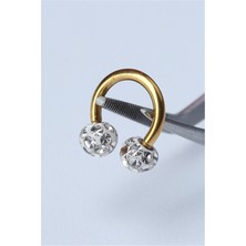 HD Piercing Disco Yarımay Gold Piercing