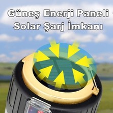 P-280W Kamp Lambası Solar Şarjlı Güneş Enerjili Ampül 26SMD LED Şarjlı El Feneri Powerbank 4mod