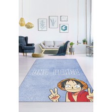 Homshtag Bir Parça Barış Mavi Renkli Dokuma Tabanlı Amime Halısı Anime Severler İçin Hediyelik Halı
