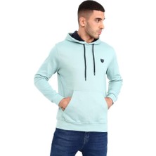 Rey Polo 403 Erkek Kapüşonlu Kanguru Cepli Uzun Kollu Pike Basic Sweatshirt